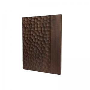 Solid Timber Round Wall Tiles Board Panels | Oak Small Villa Style Customized 3D Interior