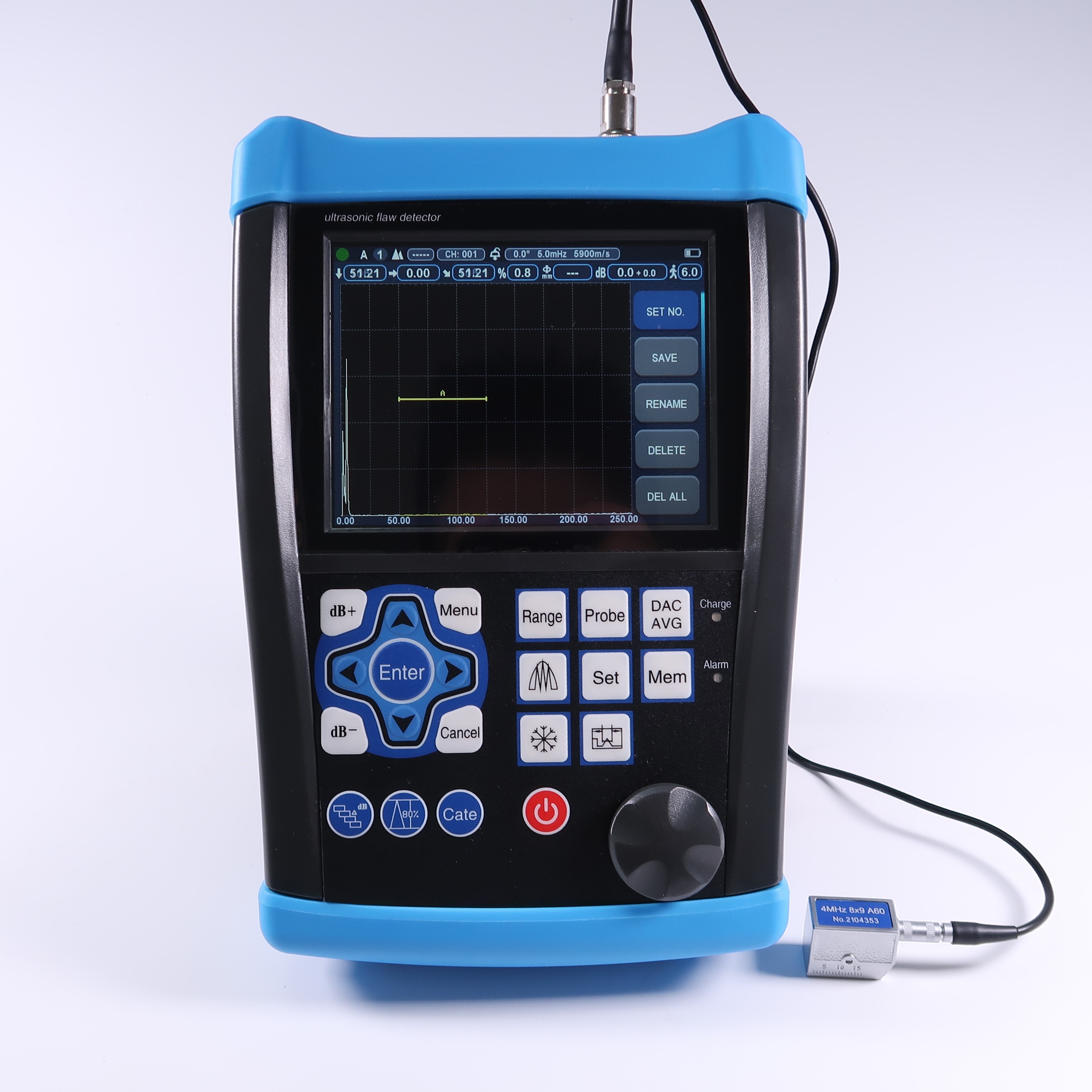 Portable Ultrasonic flaw detector TFD810C EN12668-1 0.5-20MHz