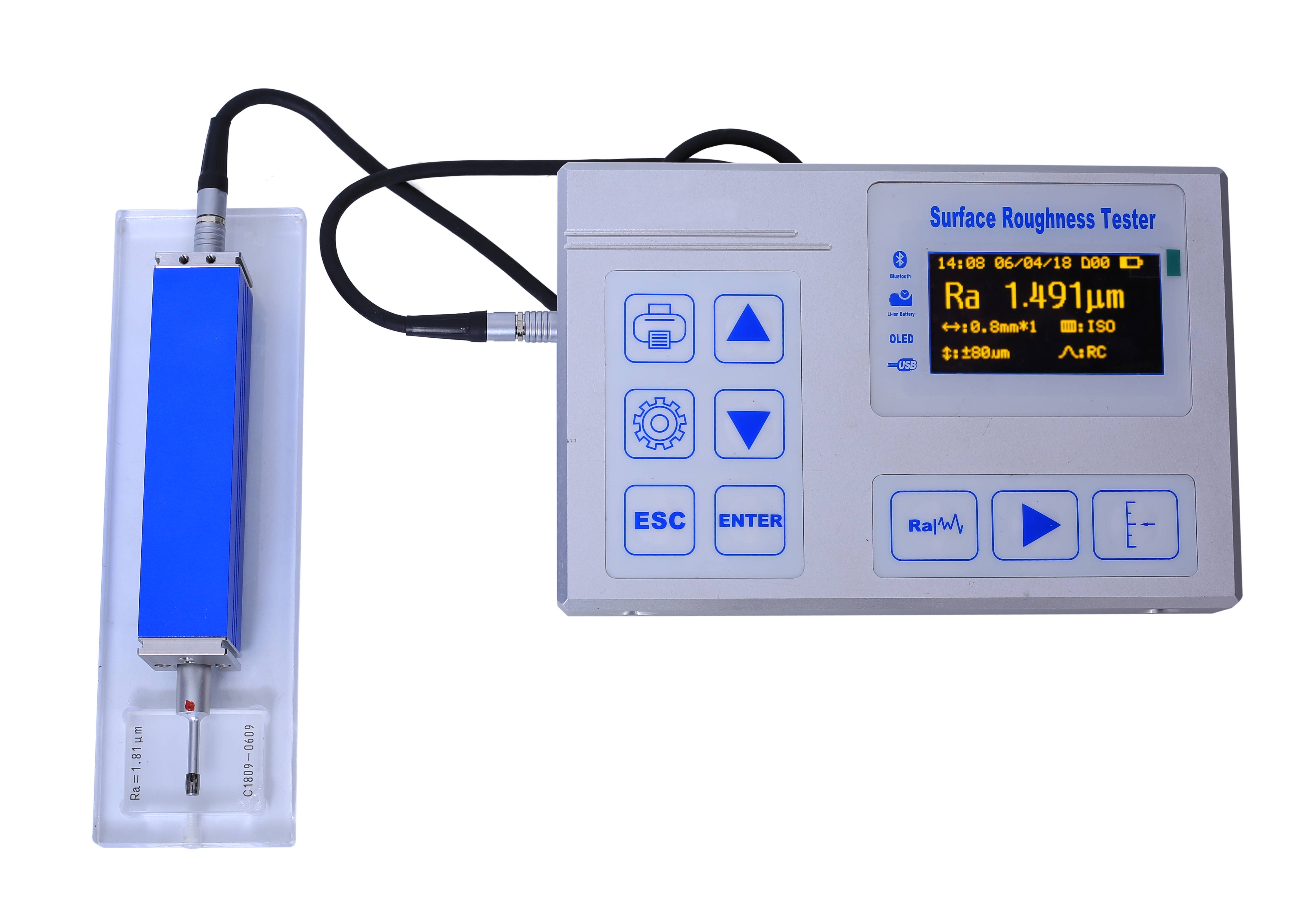 Digital Surface Roughness Tester Gauge with OLED Display Multiple Roughness Parameters Measuring
