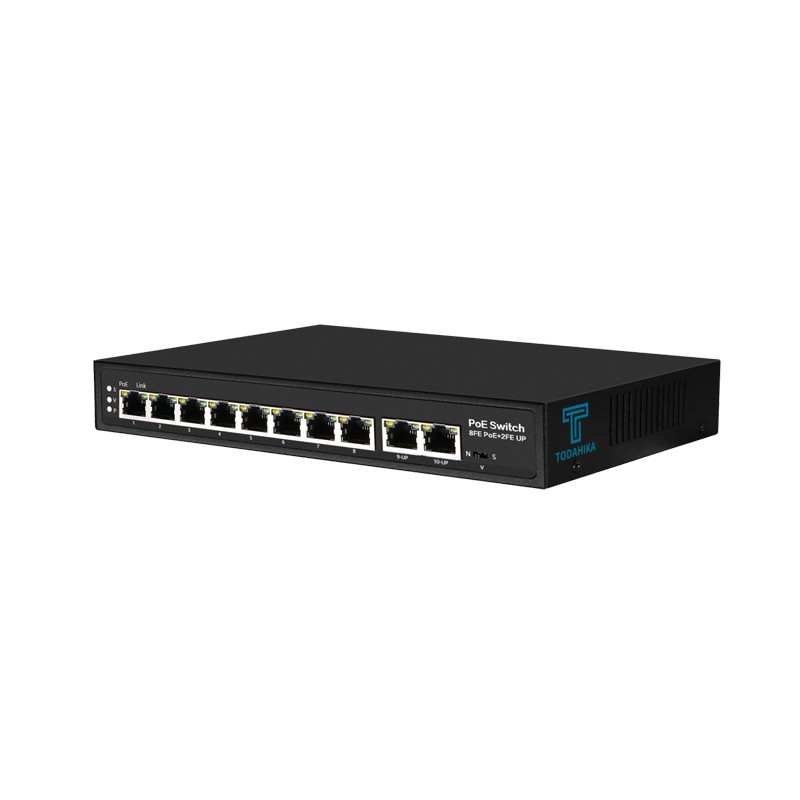 Tionndadh Ethernet TH-F0010PB-S120W 2 × 10/100M RJ45, 8 × 10/100Base-T PoE Port