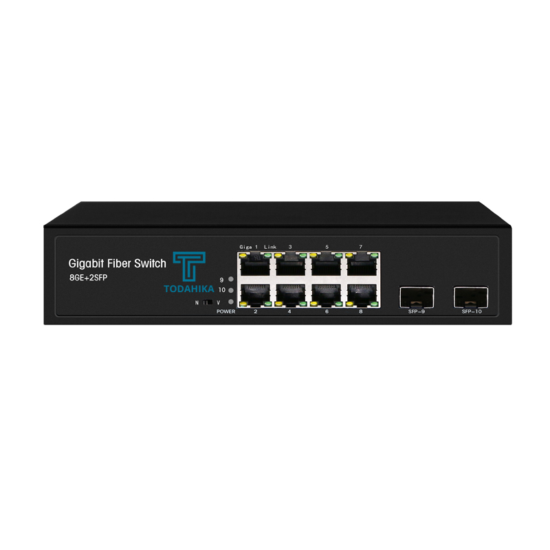 سوئیچ اترنت TH-G0208AI-S 2xGigabit SFP، 8×10/100/1000Base-T Port تراشه شبکه با کیفیت بالا، تنظیم VLAN