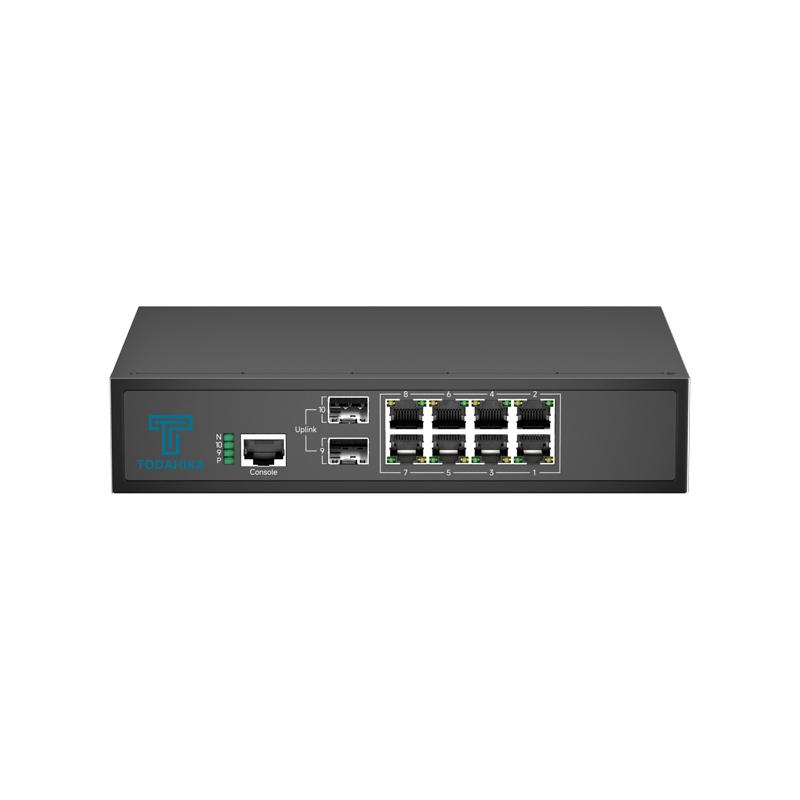 TH-G0208PM2-Z120W Layer2 Manajan Ethernet Canja 2xGigabit SFP 8×10/100/ 1000Base-T PoE Port