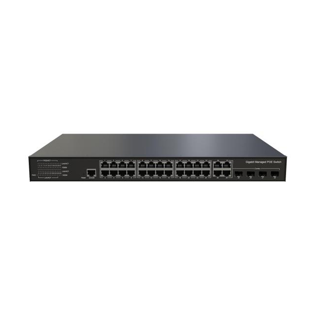 TH-GC Series Layer2 Managed Ethernet Switch 4xGigabit Combo (RJ45/SFP) 16×10/ 100/ 1000Base-T PoE/24×10/ 100/ 1000Base-T PoE