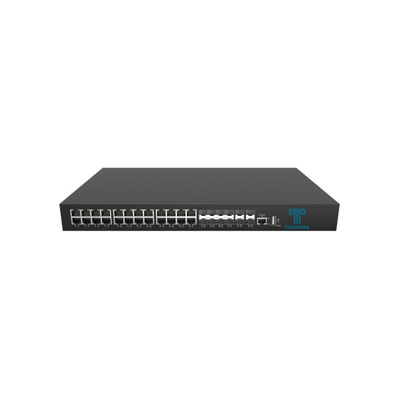 TH-GC080416M2R Layer2+ Hoʻololi ʻia ʻo Ethernet 4xGigabit SFP 8xGigabit Combo(RJ45/SFP), 16×10/100/1000Base-T