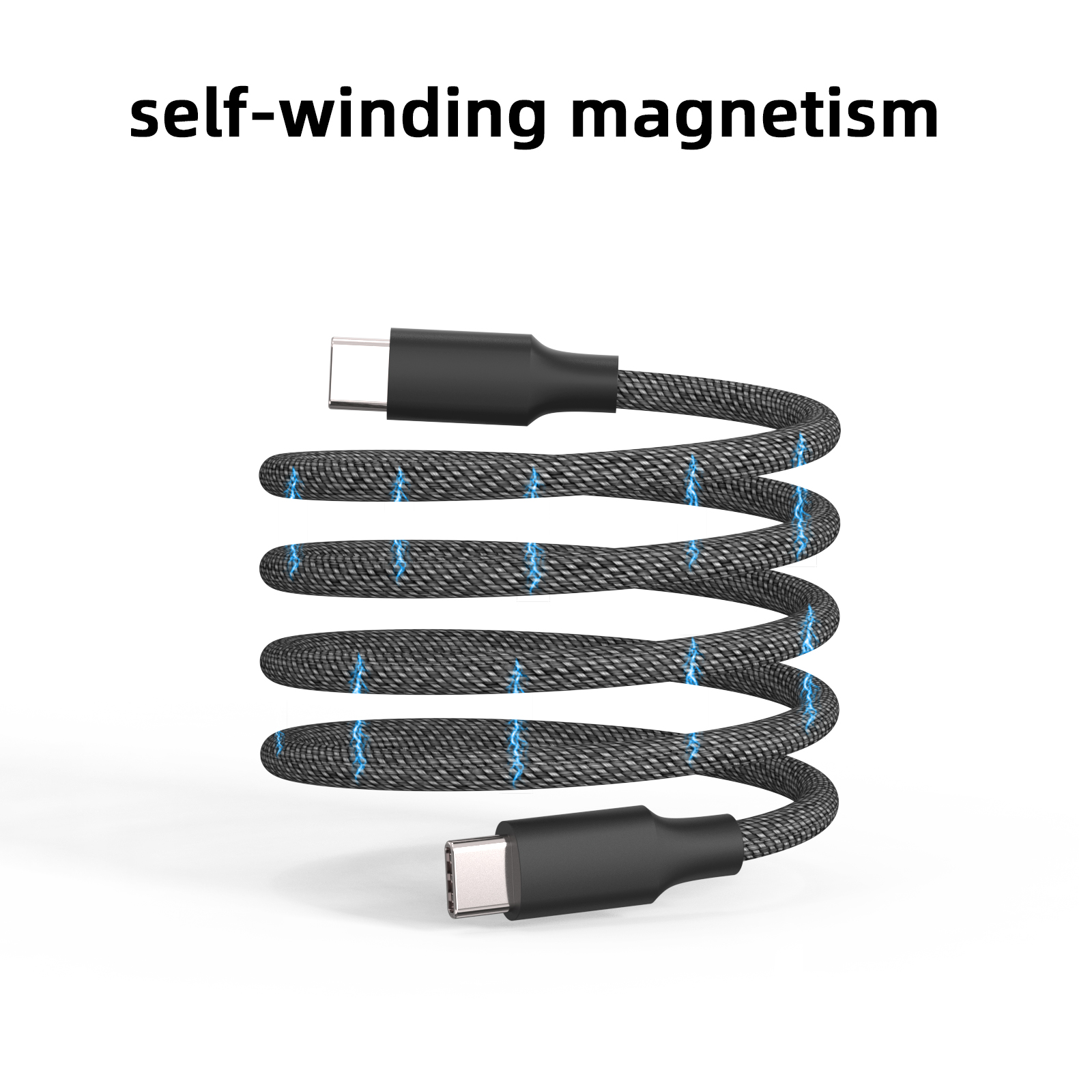 USB 2.0 Type-C til Type-C magnetisk kabel 60W/140...