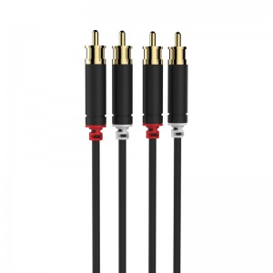 Wholesale OEM 2-Male to 2-Male Aluminum Shell, Gold-Plated connector RCA Audio Stereo Subwoofer Cable – 0.5-5M. The 2RCA male to 2RCA male stereo audio cable transmits audio in stereo format