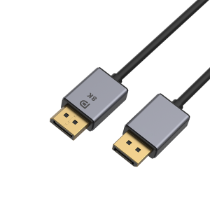 Engros OEM 8K DisplayPort til DisplayPort 1.4 slank kabel 2M 34AWG OD: 4,5 mm, 32,4 Gbps 8K@60Hz HBR3 4K@60Hz/144Hz/120Hz 5K@60Hz 1080P@240Hz 1080P@240Hz-port Støtte for spilling skjermkort HDR-synk.