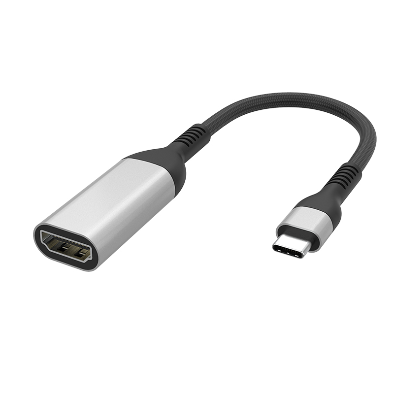 Adaptador USB C a HDMI (4K@30Hz), Cable adaptador USB C a HDMI 4K, Adaptador tipo C a HDMI para Thunderbolt 3, Adaptador USB C portátil de alta velocidad, compatible con MacBook Pro/Air, Surface Book, Pixelbook, D ...