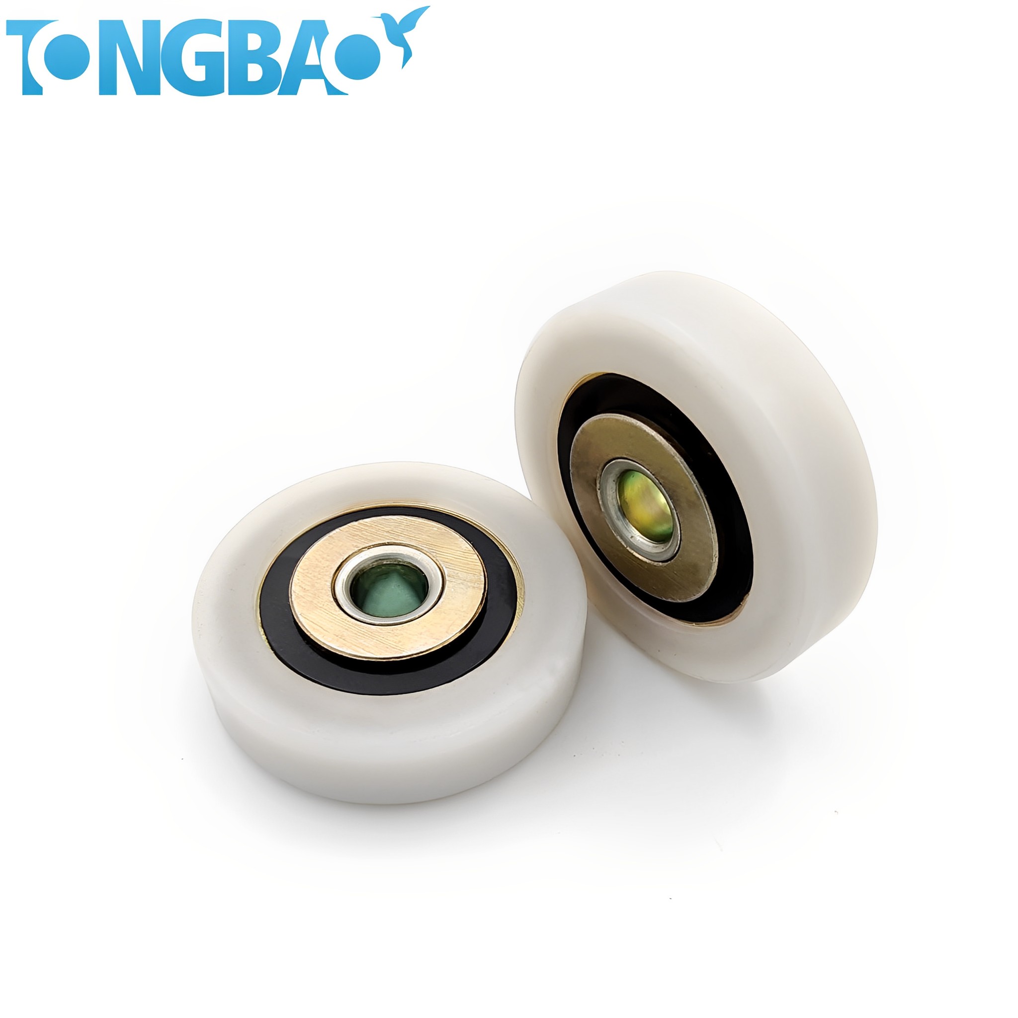 Yellow Zinc Plated Plastic Wheel Bearing for Supporting The Guide Rail of The Track of Dry Cleaning Shop Featured Image