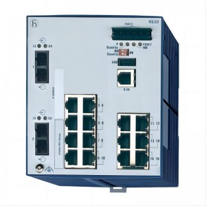 Hirschmann RS20-1600M2M2SDAE կոմպակտ կառավարվող արդյունաբերական DIN երկաթուղային Ethernet անջատիչ