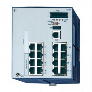 Hirschmann RS20-1600T1T1SDAE Компакт белән идарә ителгән индустриаль DIN тимер юл Ethernet Switch