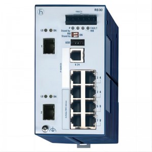 Hirschmann RS30-0802O6O6SDAE kompakt menedzselt ipari DIN-sínes Ethernet kapcsoló