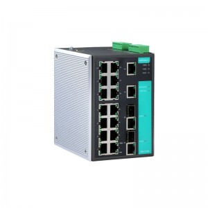 MOXA EDS-518A-SS-SC Gigabit air a riaghladh le tionndadh Ethernet gnìomhachais
