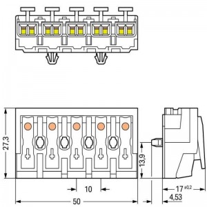 Conector de iluminación WAGO 294-5015