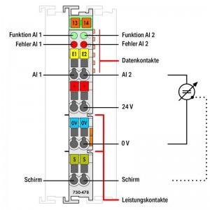 Analogni vhodni modul WAGO 750-478
