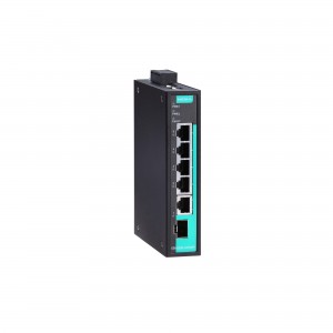 MOXA EDS-G205A-4PoE-1GSFP 5-porter Full Gigabit Uadministrert POE Industriell Ethernet-svitsj