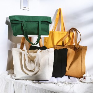 OEM/ODM Factory China Wholesale Eco-Friendly Cotton Tote Bag Blank Custom Print Shopping Canvas Tote Bag