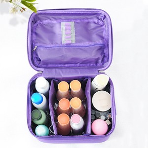 Waterproof Cosmetic Storage Case with Multiple Pockets Travel Wash Kit