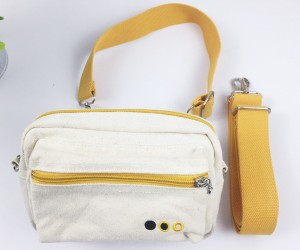 Multiple Functional Cotton Canvas Waist Pack Shoulder Bag