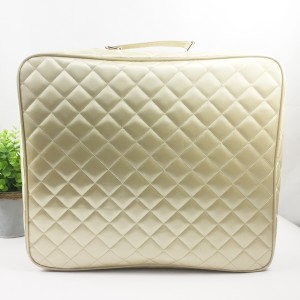 Portable Easy Carry Travel Storage Golden Satin Garment Cover Bag