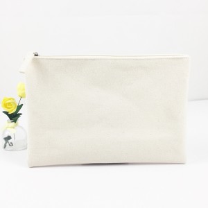 Luxe Neat Natural Healthy Cotton Canvas Zipper Pouch Wallet Bag
