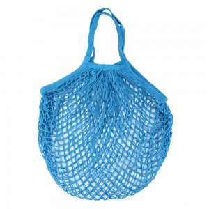 Biodegraded Foldable Cotton Mesh Tote Bag Net Shopper Grocery Bag