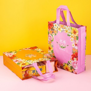 Reusable Eco Healthy Holiday Gift Shopping Bag Laminated Non Woven Tote Bag
