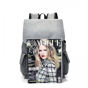 Online Exporter Large Mesh Bags Manufacturer - Fancy USB Design Women Canvas Bag Student Laptop Backpack – Tongxing