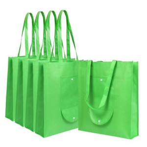 2019 Custom Logo Printed Foldable Eco Shopping Folding PP Non woven Bag