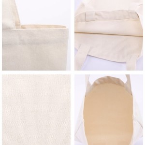 Best-Selling China Promotion Foldable Eco Blank Frame Supermarket Cotton Canvas Shopping Bags