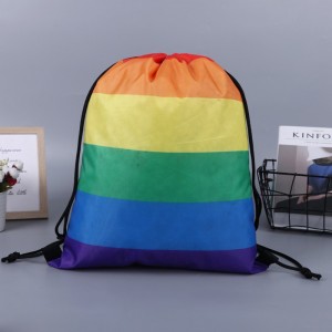 Eco Friendly Dustproof Shoe Bag Factory Custom Logo Polyester Drawstring Backpack Bag