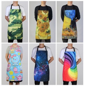 China Gold Supplier for China Custom Printed Black Cotton Canvas Kitchen Apron for Men