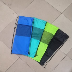 Cheap price China Promotional Fashionable Recycled Custom 210d Polyester Fabric Backpack School Drawstring Gym Bag