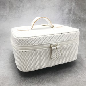 Hot Sale Custom Portable Cosmetic Bag & Cases With Mirror Fashion PU Square Makeup Bag