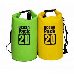 Customized Waterproof Dry Bag Polyester Floating Roll Top Compression Sack Backpack with Adjustable Shoulder Strap Camping Boating Water Sports Outdoor Storage Bag
