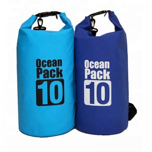 Customized Waterproof Dry Bag Polyester Floating Roll Top Compression Sack Backpack with Adjustable Shoulder Strap Camping Boating Water Sports Outdoor Storage Bag