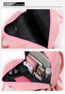 2022 Lovely Pink Bowknot Custom Kids School Bag Factory Anti-Theft Oxford Student Backpack