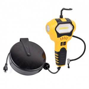 Handheld Portable Air Compressor Tire Inflator with 5W Portable COB Work Light