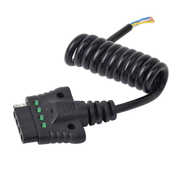 5-Way Flat Wire Harness with Coiled Cable