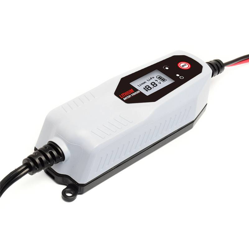 12V, 1.5A Smart Li-ion, LiPO or LiFePO4 LCD Lithium Battery Charger Battery Maintainer