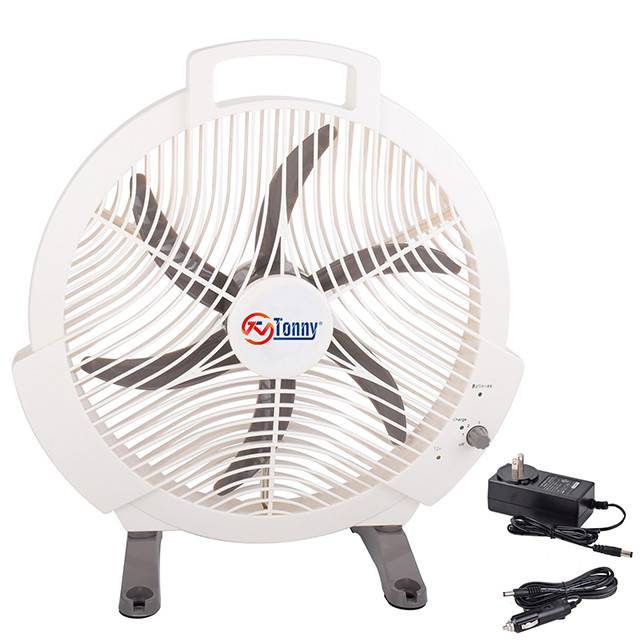 12” Box Fan, 3 Settings Silent Cooling Technology, Carry Handle, 12 inch Air Circulator on Desk / Desktop / Table / Car, Household Desk Portable 12V Fan, Rechargeable Ni-MH Car Fan with Adaptor Featured Image