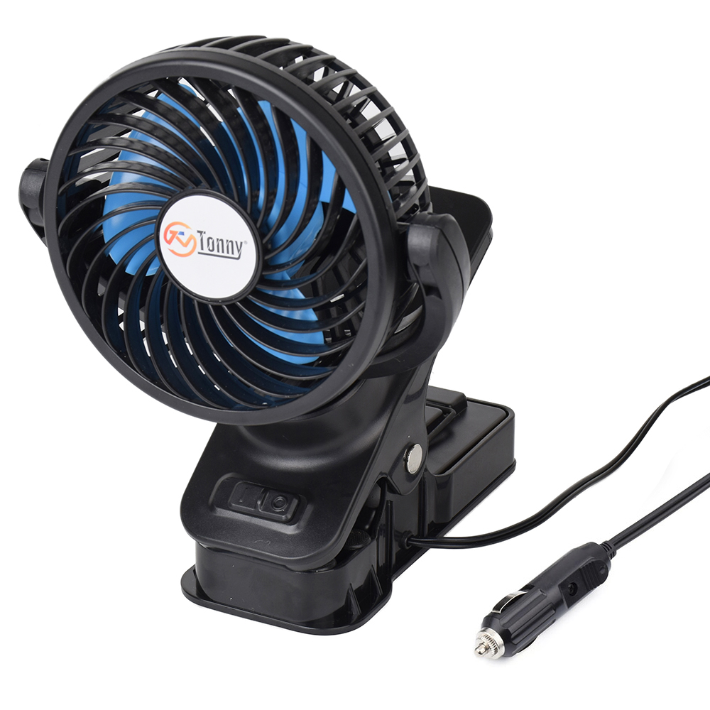 Tonny Car Clip Fan Mini Air Fan Brand New Portable 12V 4 Inch with Touch Switch and Strong Clip 6 Inch DC 12V or 24V DC Featured Image