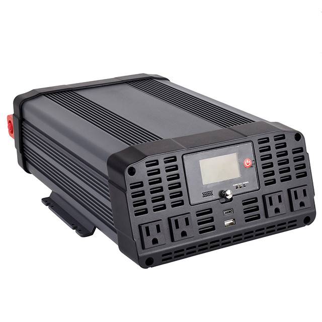2000w Dc To Ac Power Inverter, Modified Sine Wave, 4 Outlets And Usb Ports