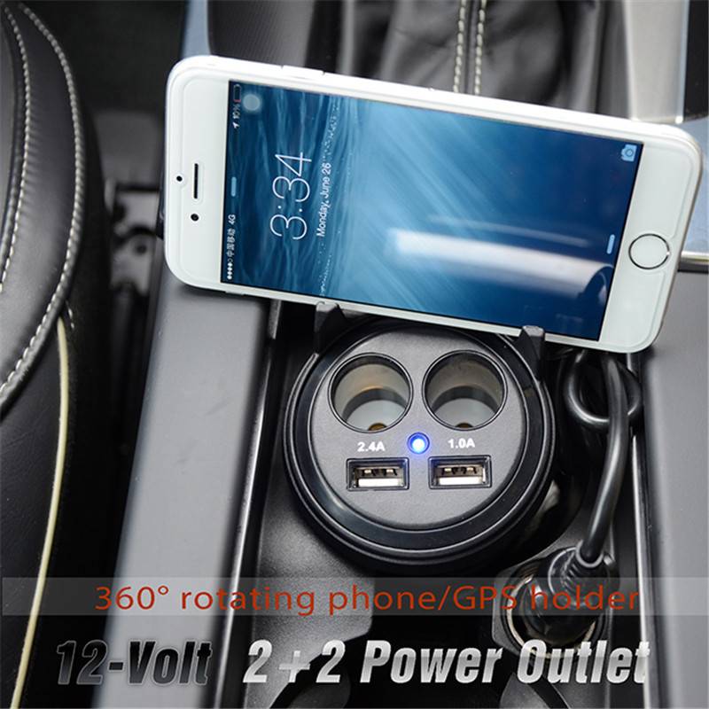 Car Usb Charger With Phone Holder