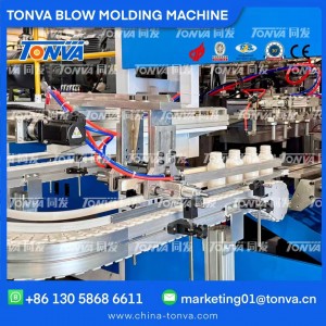 4 layer pesticide fertilizer plastic bottles co-ex blow molding machine with automatic production line solution.