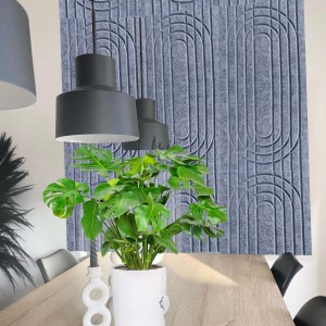 បន្ទះស្រូបសំឡេងដែលធន់នឹងភ្លើង PET Wall Panel Polyester Fiber Acoustic Panel