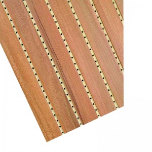 સ્લોટેડ હોલ વાંસના લાકડાના ફાયબર અવાજ-શોષક પેનલ