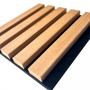 Akupanel Diffusion wood Wall Slat မျက်နှာကျက် Sound Proof Wall wood veneer Acoustic Panels