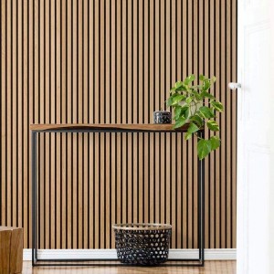 Acoustic Wood Slat Panel Fluted Wood Acoustic Panels Modernong Interior Wall Dekorasyon