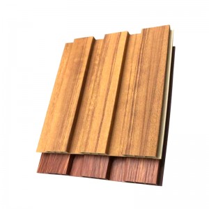 Wood Plastic Composite Board PVC Coating Cladding Fluted Wallboard